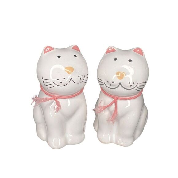 Vintage Mount Clemens Pottery Cozy Cats Salt & Pepper Shakers 80s Ceramic NEW - Picture 2 of 6
